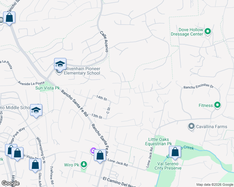 map of restaurants, bars, coffee shops, grocery stores, and more near 970 Dove Run Road in Encinitas