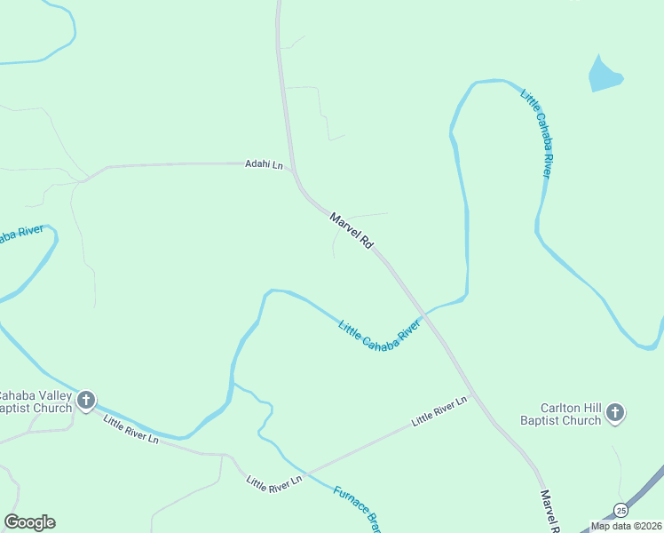 map of restaurants, bars, coffee shops, grocery stores, and more near 1115 Marvel Road in Brierfield
