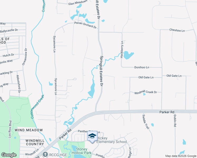 map of restaurants, bars, coffee shops, grocery stores, and more near 4307 Springhill Estates Drive in Allen