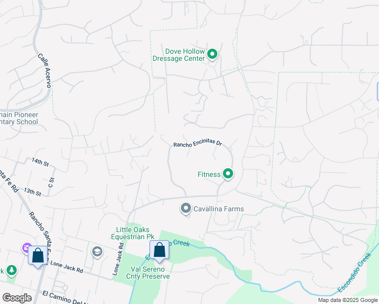 map of restaurants, bars, coffee shops, grocery stores, and more near Caminito Carolina in Encinitas