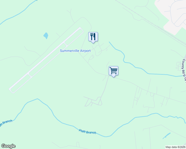 map of restaurants, bars, coffee shops, grocery stores, and more near 629 Greyback Road in Summerville