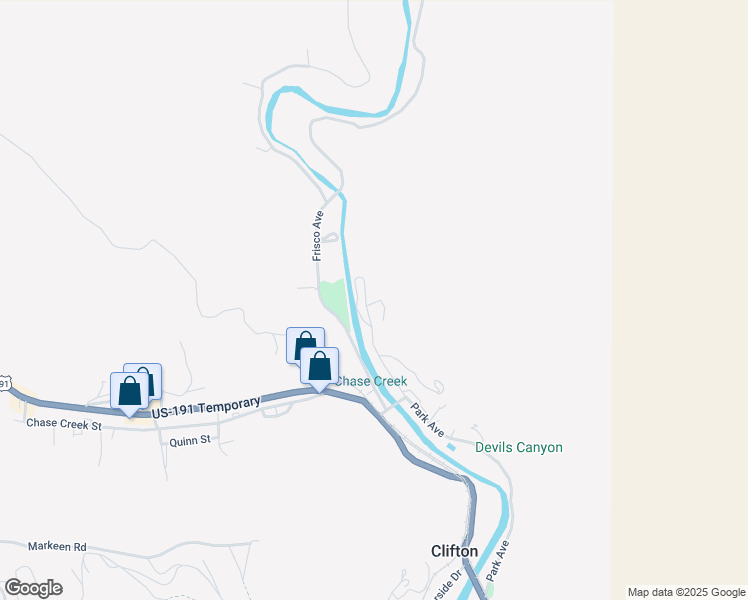 map of restaurants, bars, coffee shops, grocery stores, and more near Highline Road in Clifton