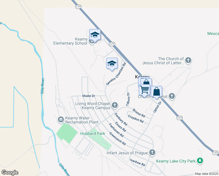 map of restaurants, bars, coffee shops, grocery stores, and more near 124 Doniphan Drive in Kearny