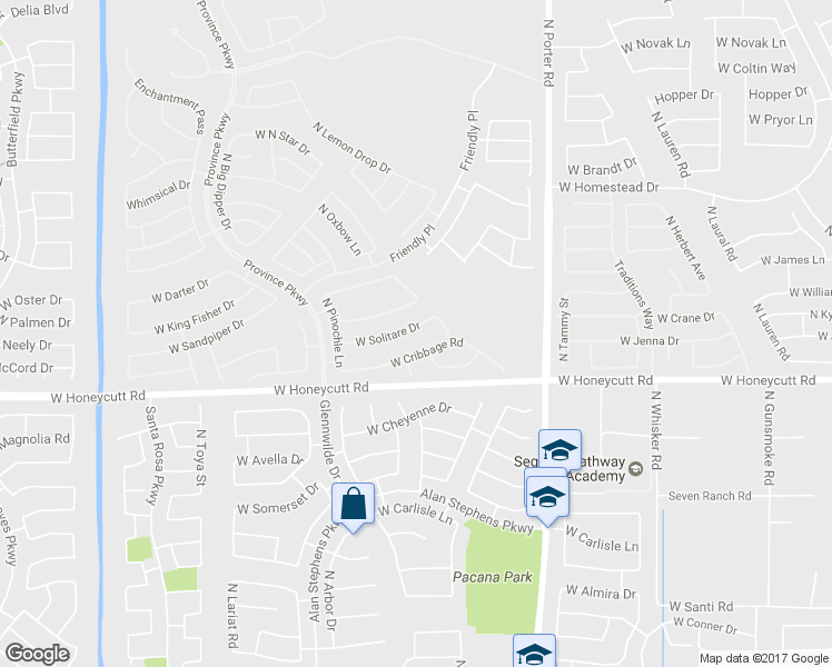 map of restaurants, bars, coffee shops, grocery stores, and more near 41981 West Solitare Drive in Maricopa