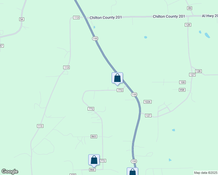 map of restaurants, bars, coffee shops, grocery stores, and more near 136 County Road 772 in Montevallo