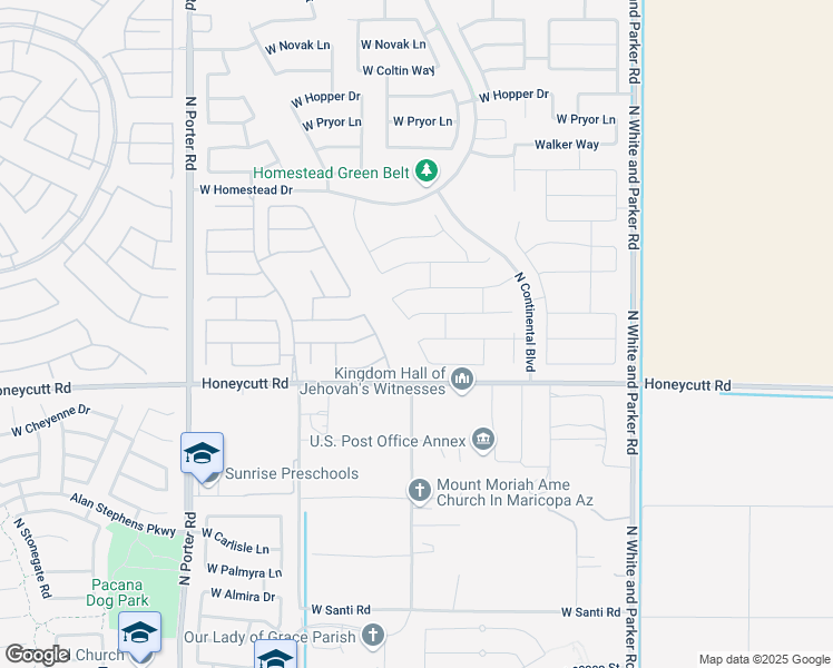 map of restaurants, bars, coffee shops, grocery stores, and more near 40670 West Jenna Lane in Maricopa