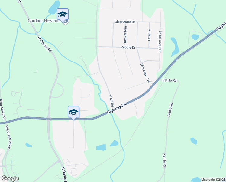 map of restaurants, bars, coffee shops, grocery stores, and more near 205 Sivell Road in LaGrange