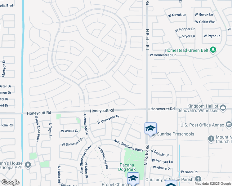 map of restaurants, bars, coffee shops, grocery stores, and more near 41981 West Solitare Drive in Maricopa