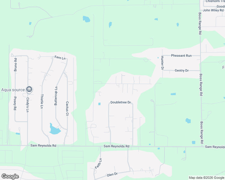 map of restaurants, bars, coffee shops, grocery stores, and more near 18720 Doubletree Drive in Justin