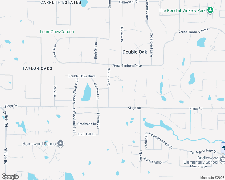 map of restaurants, bars, coffee shops, grocery stores, and more near 531 Simmons Road in Lewisville