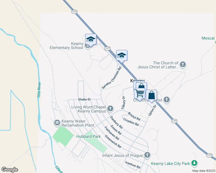map of restaurants, bars, coffee shops, grocery stores, and more near 124 Doniphan Drive in Kearny