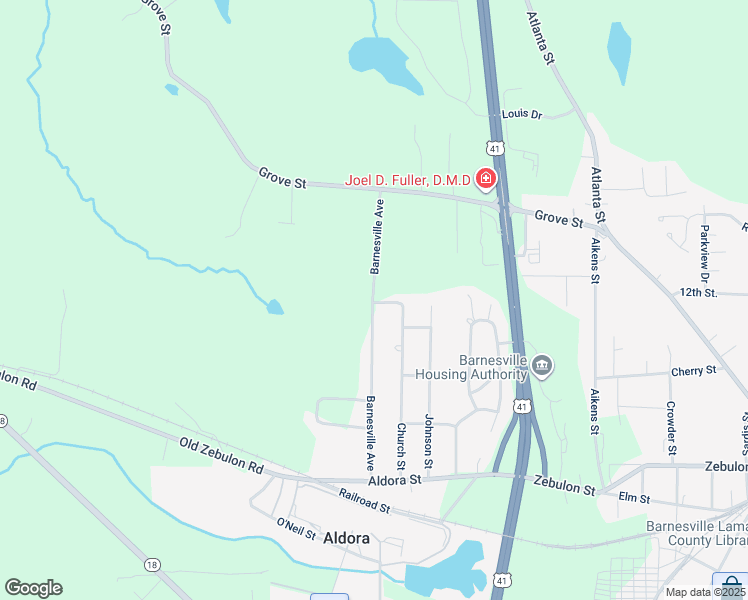 map of restaurants, bars, coffee shops, grocery stores, and more near 182 Church Street in Barnesville
