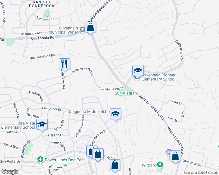 map of restaurants, bars, coffee shops, grocery stores, and more near 1961 Avenida Joaquin in Encinitas