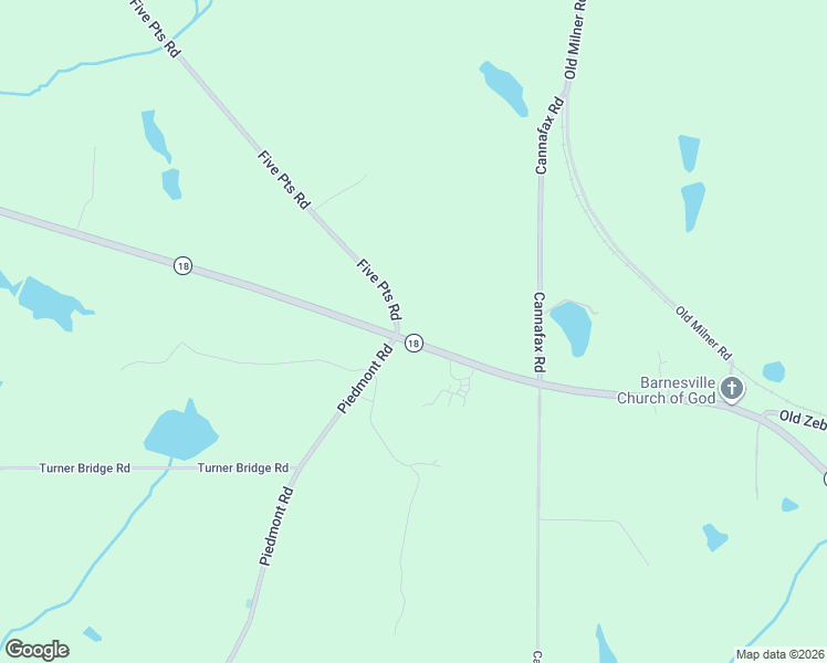 map of restaurants, bars, coffee shops, grocery stores, and more near 927 Georgia 18 in Barnesville