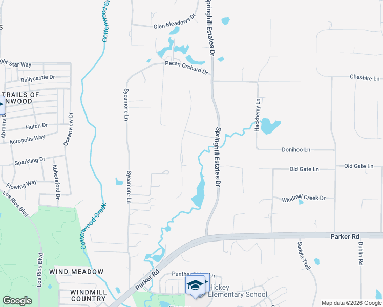 map of restaurants, bars, coffee shops, grocery stores, and more near 4406 Boulder Drive in Allen