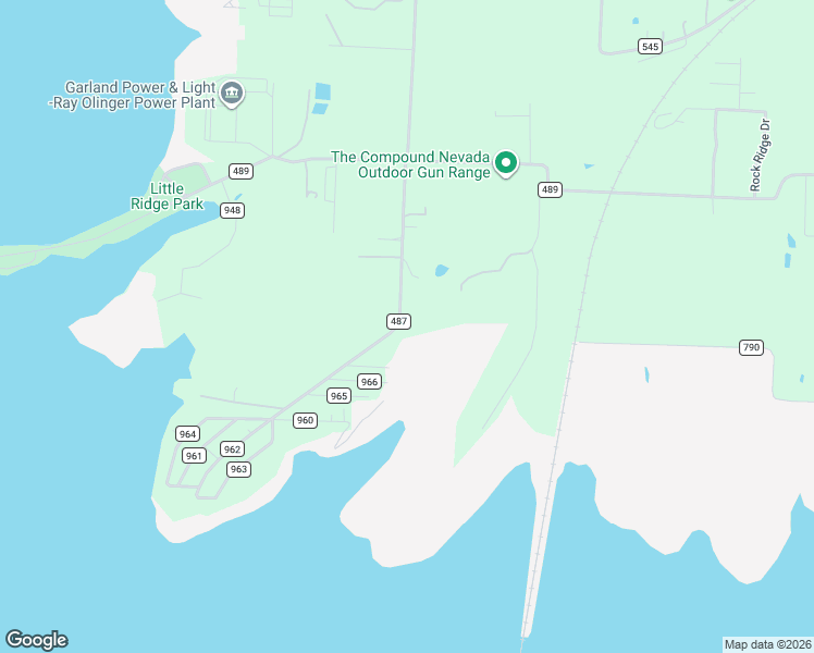 map of restaurants, bars, coffee shops, grocery stores, and more near 7093 County Road 487 in Nevada