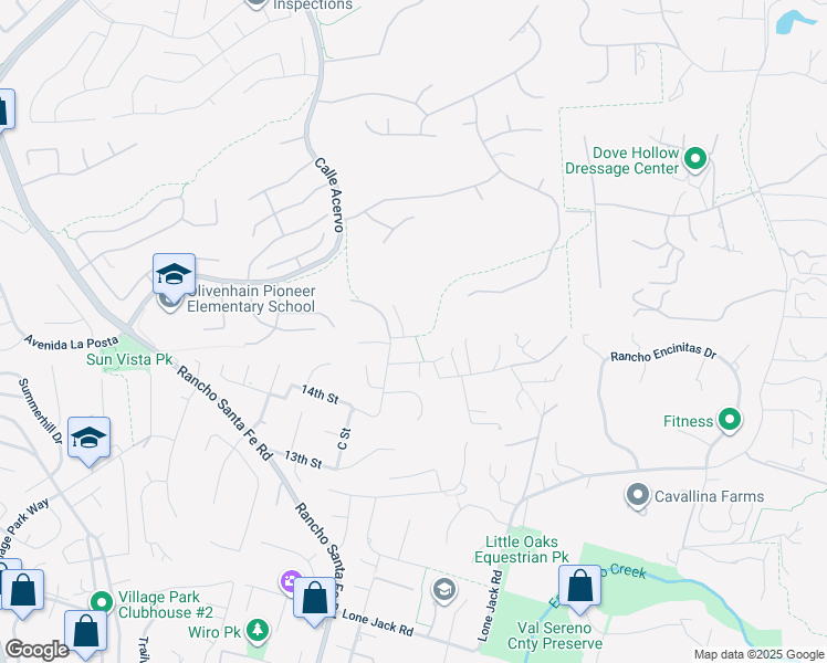 map of restaurants, bars, coffee shops, grocery stores, and more near 1309 Portola Road in Encinitas