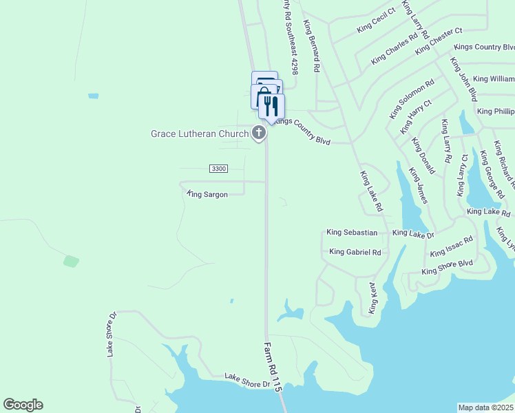 map of restaurants, bars, coffee shops, grocery stores, and more near Farm to Market 115 in Scroggins