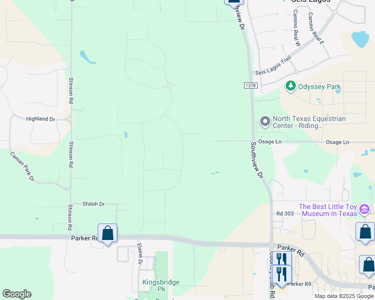 map of restaurants, bars, coffee shops, grocery stores, and more near 1515 Sara Cove in Lucas