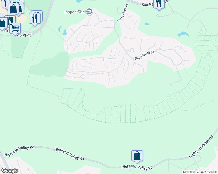 map of restaurants, bars, coffee shops, grocery stores, and more near 4047 Wind Place in Escondido