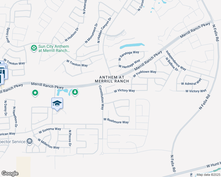 map of restaurants, bars, coffee shops, grocery stores, and more near 6715 W Centennial Way in Florence