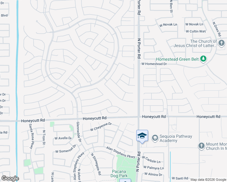 map of restaurants, bars, coffee shops, grocery stores, and more near 41846 West Springtime Road in Maricopa
