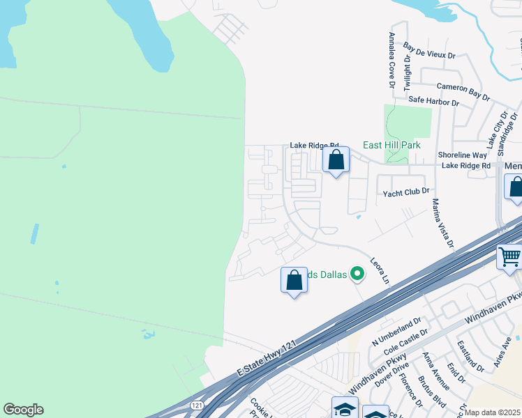 map of restaurants, bars, coffee shops, grocery stores, and more near 850 Leora Lane in Lewisville