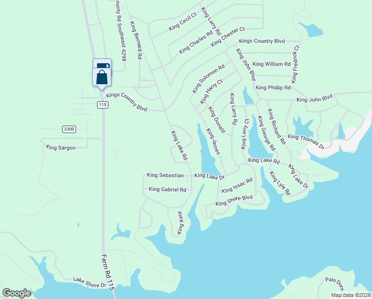 map of restaurants, bars, coffee shops, grocery stores, and more near King Lake Road in Scroggins