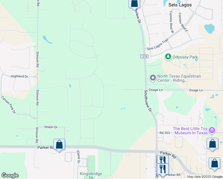 map of restaurants, bars, coffee shops, grocery stores, and more near 1515 Sara Cove in Lucas