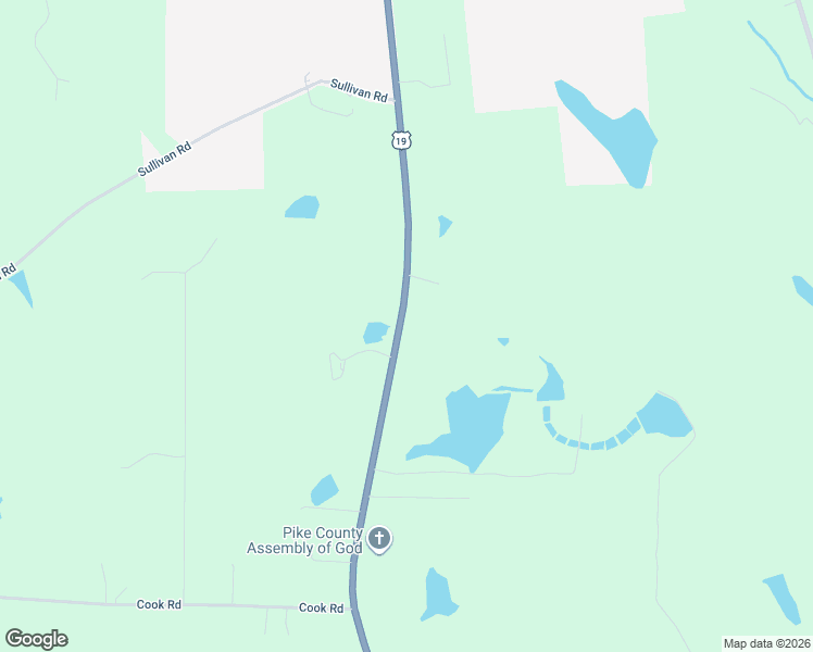 map of restaurants, bars, coffee shops, grocery stores, and more near 5444 U.S. 19 in Zebulon