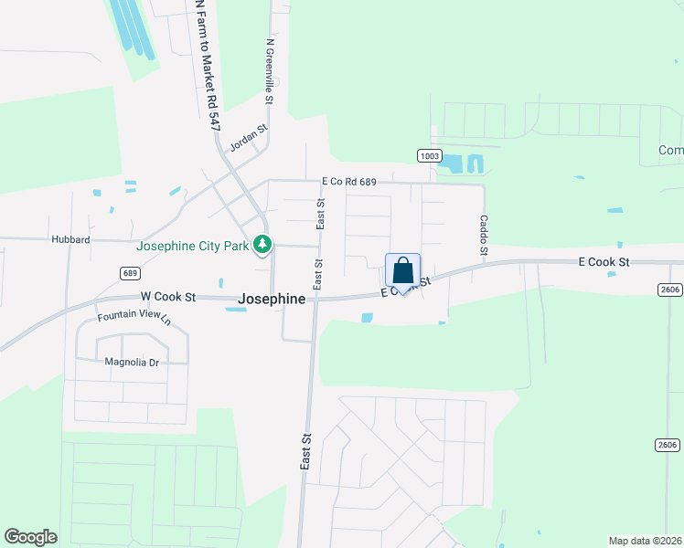 map of restaurants, bars, coffee shops, grocery stores, and more near 207 East Cook Street in Josephine