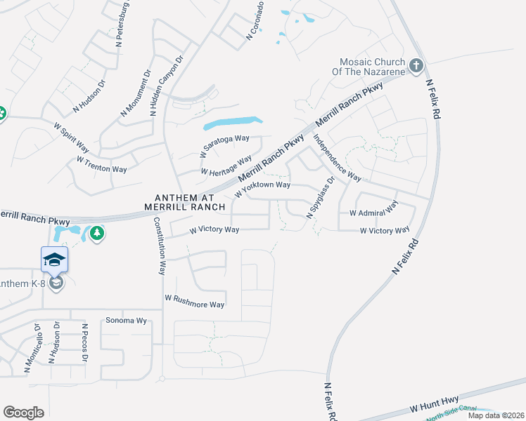 map of restaurants, bars, coffee shops, grocery stores, and more near 6325 West Admiral Way in Florence