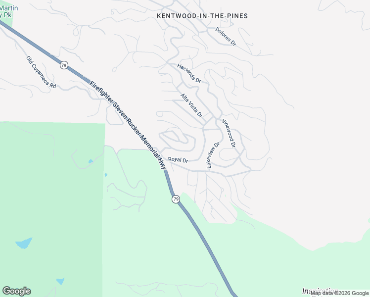 map of restaurants, bars, coffee shops, grocery stores, and more near 3714 Royal Drive in Julian