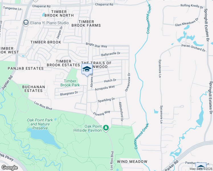 map of restaurants, bars, coffee shops, grocery stores, and more near 3532 Hutch Drive in Plano
