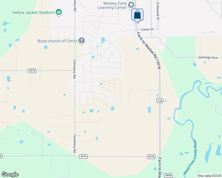 map of restaurants, bars, coffee shops, grocery stores, and more near in Boyd