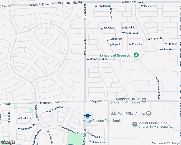 map of restaurants, bars, coffee shops, grocery stores, and more near 41398 West Somers Drive in Maricopa