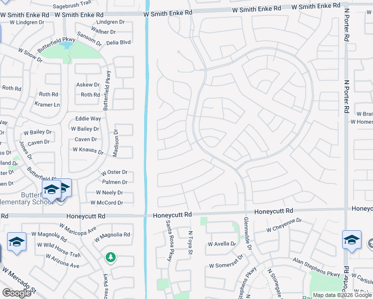 map of restaurants, bars, coffee shops, grocery stores, and more near 42773 Misty Morning Lane in Maricopa