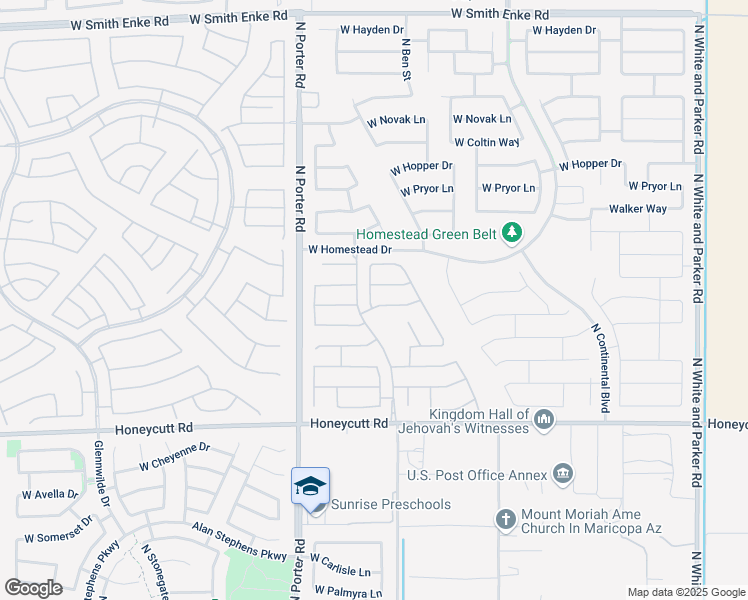 map of restaurants, bars, coffee shops, grocery stores, and more near 41124 North Summer Lane in Maricopa
