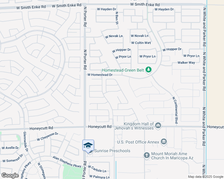 map of restaurants, bars, coffee shops, grocery stores, and more near 41124 North Summer Lane in Maricopa