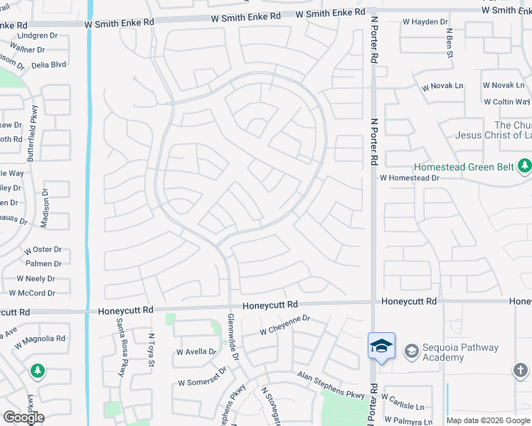 map of restaurants, bars, coffee shops, grocery stores, and more near 20165 North Riverbank Road in Maricopa