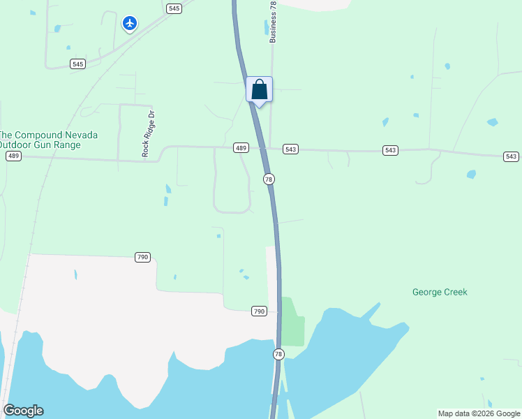 map of restaurants, bars, coffee shops, grocery stores, and more near 15015 Meadow Ridge Ct in Nevada
