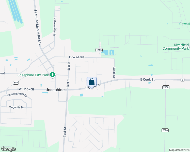 map of restaurants, bars, coffee shops, grocery stores, and more near 505 East Cook Street in Josephine