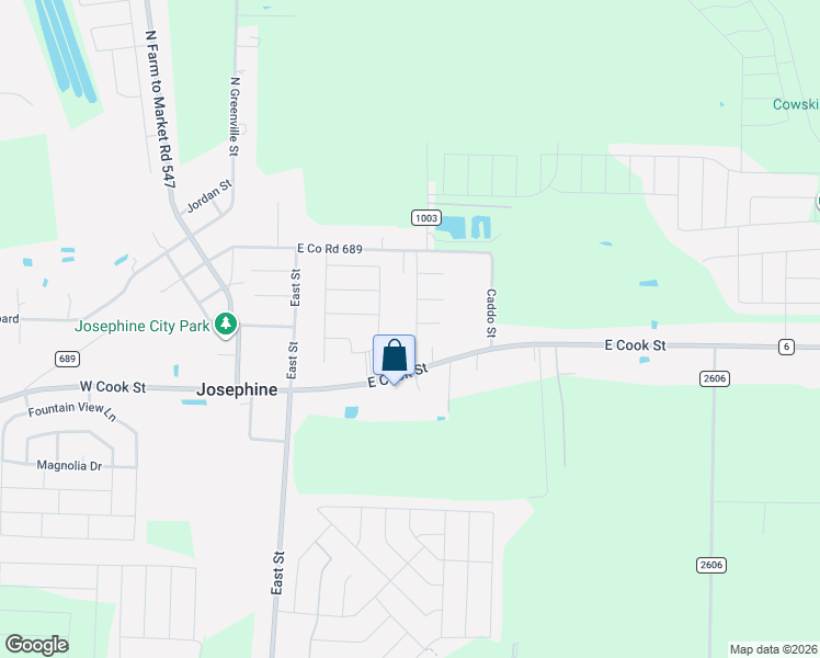 map of restaurants, bars, coffee shops, grocery stores, and more near 505 East Cook Street in Josephine