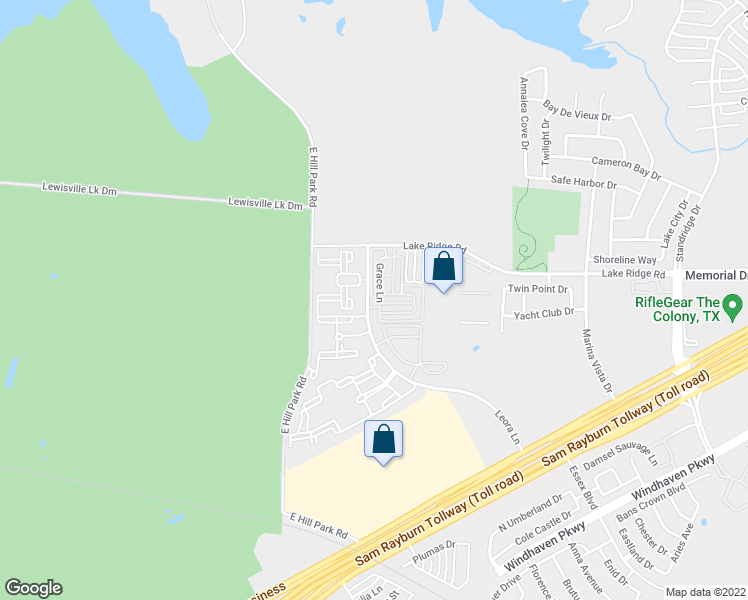 map of restaurants, bars, coffee shops, grocery stores, and more near 902 Grace Lane in The Colony