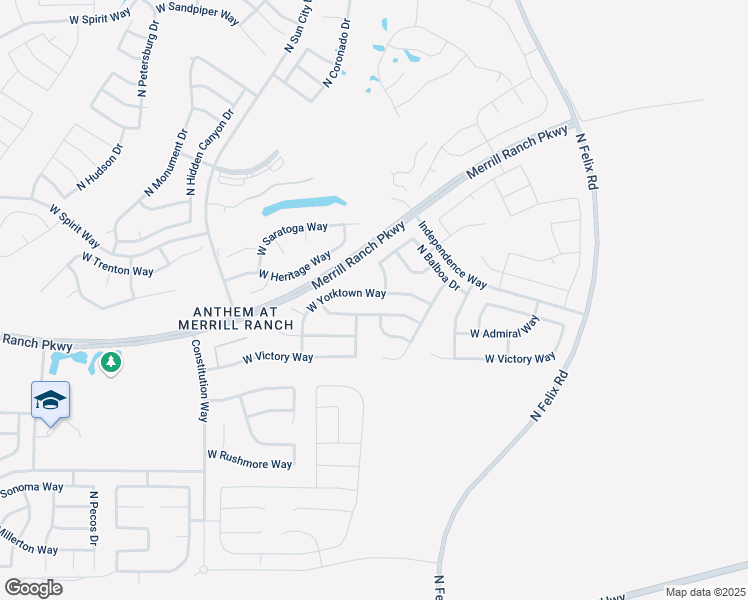 map of restaurants, bars, coffee shops, grocery stores, and more near 6187 West Yorktown Way in Florence