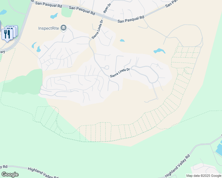 map of restaurants, bars, coffee shops, grocery stores, and more near 14 Coach Road in Escondido
