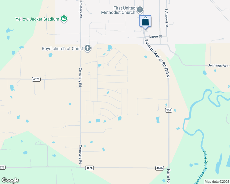 map of restaurants, bars, coffee shops, grocery stores, and more near in Boyd