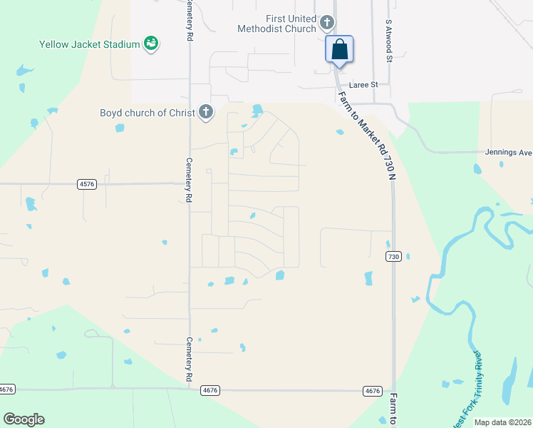 map of restaurants, bars, coffee shops, grocery stores, and more near in Boyd