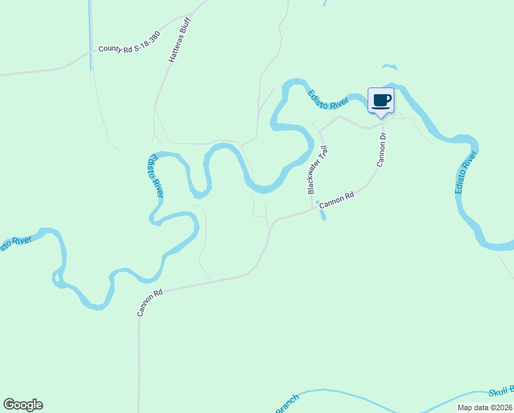 map of restaurants, bars, coffee shops, grocery stores, and more near 100 Badger Lane in Walterboro