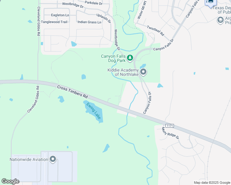 map of restaurants, bars, coffee shops, grocery stores, and more near 12170 Farm to Market 1171 in Northlake
